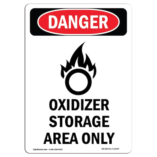 Safety Sign, OSHA Danger, 5" Height, Portrait, D-35-V-2047-10PK